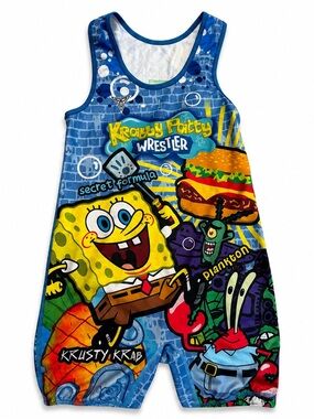 SpongeBob SquarePants Blue Kids Pajama Romper